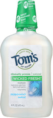 TOM'S OF MAINE: Wicked Fresh Mouthwash Peppermint Wave, 16 oz