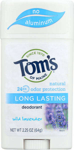 TOMS OF MAINE: Aluminum-Free Deodorant Long Lasting Wild Lavender, 2.25 Oz