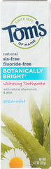 TOM'S OF MAINE: Botanically Bright Whitening Toothpaste Spearmint, 4.7 oz