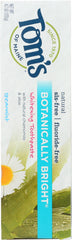 TOM'S OF MAINE: Botanically Bright Whitening Toothpaste Spearmint, 4.7 oz