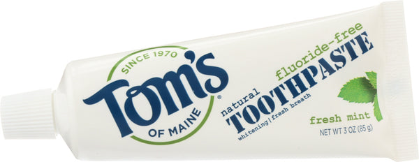 TOMS OF MAINE: Fresh Mint Fluoride Free Whitening Toothpaste, 3 oz