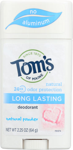 TOM'S OF MAINE: Natural Long Lasting Natural Deodorant Natural Powder, 2.25 oz