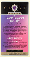 STASH TEA: Black Tea Double Bergamot Earl Grey 18 Tea Bags, 1.1 oz