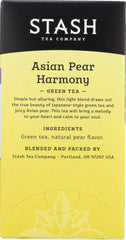 STASH TEA: Asian Pear Harmony Tea, 18 bg