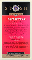 STASH TEA: Premium Black Tea English Breakfast 20 Tea Bags, 1.4 oz