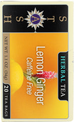 STASH TEA: Lemon Ginger Herbal Tea Caffeine Free 20 Tea Bags, 1.1 oz