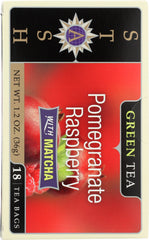 STASH TEA: Green Tea Pomegranate Raspberry with Matcha 18 Tea Bags, 1.2 Oz