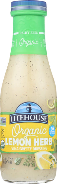 LITEHOUSE: Organic Lemon Herb Vinaigrette Dressing, 11.25 fl oz