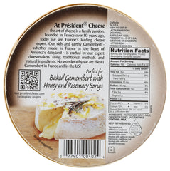 PRESIDENT: Camembert Soft Ripened Cheese, 8 oz