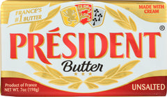 PRESIDENT: Unsalted Butter, 7 oz