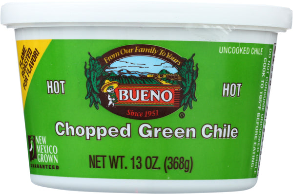 BUENO: Hot Chopped Green Chile, 13 oz