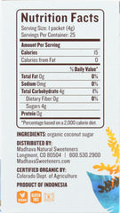 MADHAVA HONEY: Organic Coconut Sugar 25 Packets, 3.53 oz