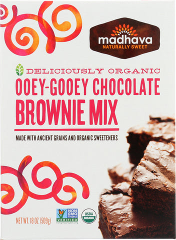 MADHAVA: Organic Ooey-Gooey Chocolate Brownie Mix, 17.5 oz