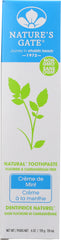 NATURES GATE: Natural Toothpaste Creme de Mint, 6 oz