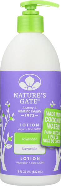 NATURES GATE: Body Lotion Lavender, 18 oz