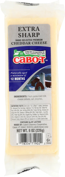 CABOT: Cheese Cheddar Deli White Extra Sharp, 8 oz