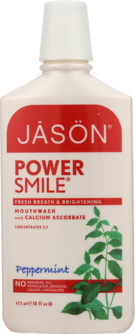 JASON: PowerSmile Mouthwash Brightening Peppermint, 16 oz