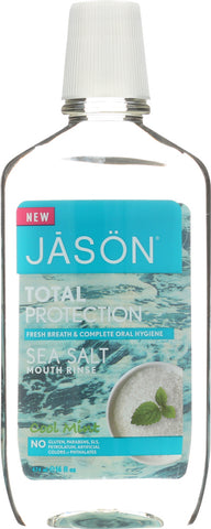 JASON: Mouth Rinse Sea Salt Mint, 16 fo