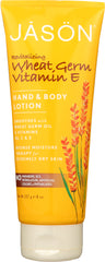 JASON: Hand & Body Lotion Wheat Germ Vitamin E, 8 oz