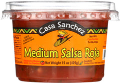 CASA SANCHEZ FOODS: Medium Salsa Roja, 15 oz