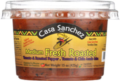 CASA SANCHEZ FOODS: Medium Fresh Roasted Salsa, 15 oz