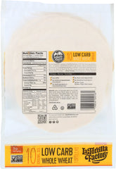 LA TORTILLA:  Factory Whole Wheat Low Carb Tortillas, 13 oz