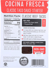 LA TORTILLA FACTORY: Cooking Sauce Taco, 3 oz