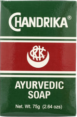 CHANDRIKA: Ayurvedic Soap Bar Herbal and Vegetable Soap, 2.64 oz