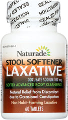 NATURADE: Softex Advanced Body Cleansing Stool Softener Laxative, 60 Tablets