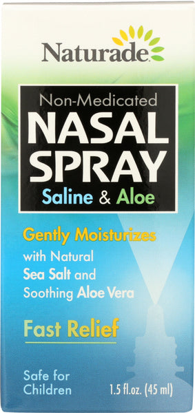 NATURADE: Nasal Spray Saline and Aloe, 1.5 oz
