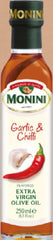 MONINI: Extra Virgin Olive Oil Garlic and Chili, 8.5 oz