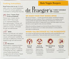 DR. PRAEGER'S: Kale Veggie Burgers, 10 oz