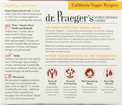 DR. PRAEGER'S: Sensible Foods California Veggie Burgers, 10 oz