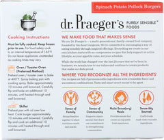 DR PRAEGER: Spinach Potato Pollock Burger, 10 oz