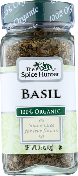 THE SPICE HUNTER: 100% Organic Basil, 0.3 oz