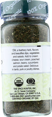 THE SPICE HUNTER: 100% Organic Dill Weed, 0.5 oz