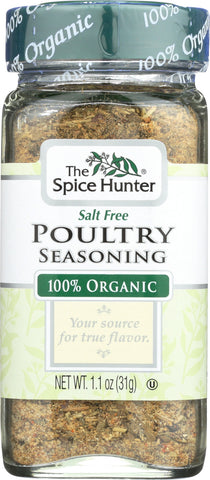 SPICE HUNTER: 100% Organic Salt Free Poultry Seasoning, 1.1 oz