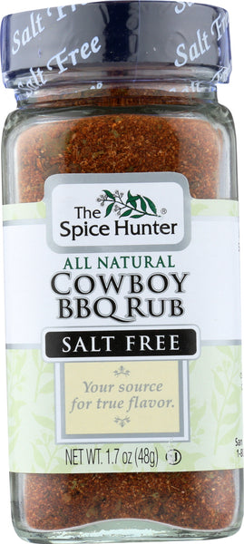 THE SPICE HUNTER: Cowboy Barbeque Rub Salt Free, 1.7 oz