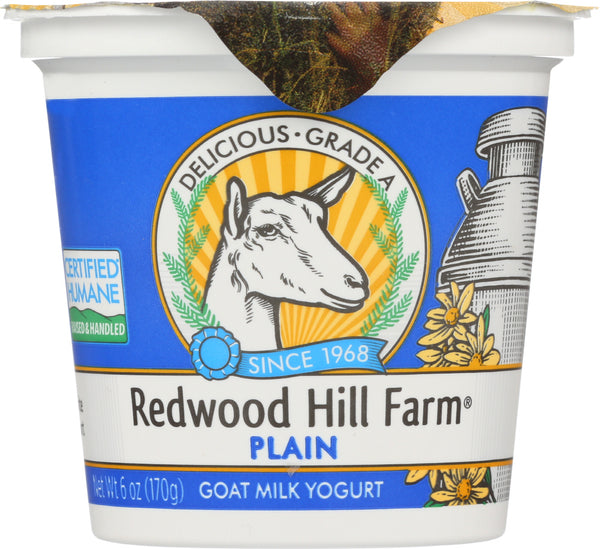 REDWOOD HILL FARM: Plain Goat Milk Yogurt, 6 oz