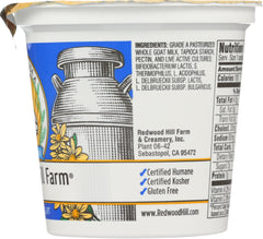 REDWOOD HILL FARM: Plain Goat Milk Yogurt, 6 oz