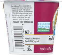 REDWOOD HILL FARM: Goat Milk Vanilla Yogurt, 6 oz