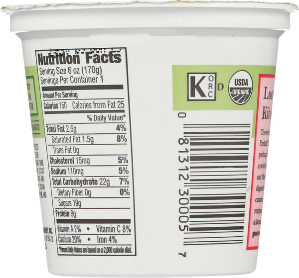 GREEN VALLEY ORGANICS: Lactose Free Strawberry Yogurt, 6 oz
