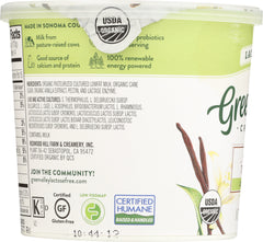 GREEN VALLEY CREAMERY: Organic Vanilla Low Fat Yogurt, 24 oz