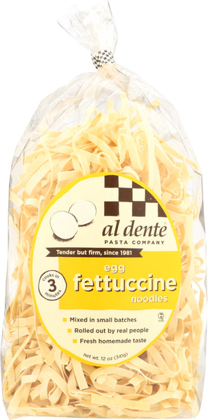 AL DENTE: Egg Fettucine Noodles, 12 oz