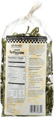 AL DENTE: Spinach Fettuccine Pasta, 12 oz