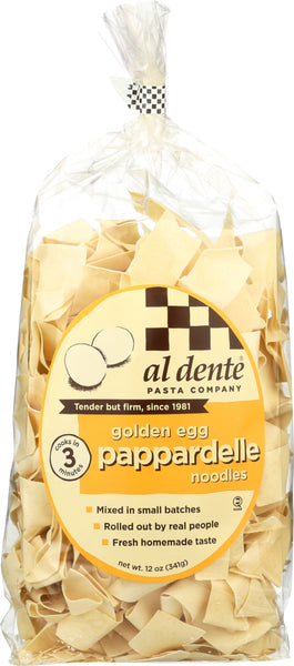 AL DENTE: Pappardelle Pasta Noodles Golden Egg, 12 oz