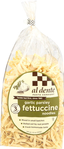 AL DENTE: Garlic Parsley Fettuccine Pasta, 12 oz