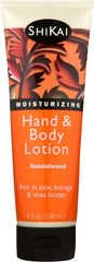 SHIKAI: All Natural Hand & Body Lotion Sandalwood, 8 Oz