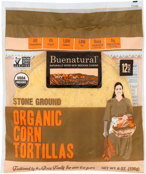 BUENATURAL: Organic Corn Tortillas, 8 oz