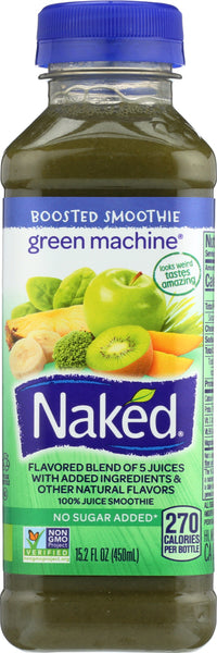 NAKED: Green Machine All Natural Fruit + Boosts Juice Smoothie, 15.2 Oz